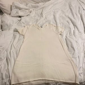 White sweater dress
